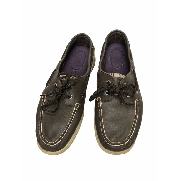 Sperry Top Sider Intrepid Brown Tan Boat Shoes Womens 7 M 9774803 Leather - Picture 9 of 11